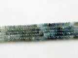4mm Approx., Moss Aquamarine Faceted Rondelle Beads, Moss Aquamarine Beads, Moss