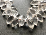 4x8 mm Crystal Quartz Faceted Puff Marquise Beads, Crystal Quartz Faceted Beads