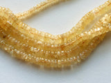 6-7 mm Citrine Plain Wheel Bead, Citrine Plain Tyre Bead, Natural Citrine Plain