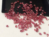 2-3mm Ruby Plain Round Flat Back Cabochons, Natural Loose Ruby Gems For Jewelry