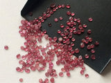 2-3mm Ruby Plain Round Flat Back Cabochons, Natural Loose Ruby Gems For Jewelry