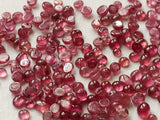 2-3mm Ruby Plain Round Flat Back Cabochons, Natural Loose Ruby Gems For Jewelry