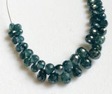 4-4.5mmApprox Blue Diamond Faceted Briolette Beads, Natural Sparkling Tear Drop