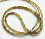 1.5-2.5mm Yellow Sparkling Diamonds Yellow Faceted Diamond Saucer / Thali Beads