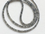1.5-2.5mm Gray Sparkling Diamonds Gray Faceted Diamond Saucer / Thali Beads