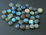 10-12mmLabradorite Octagon Cabochons, Labradorite Flat Back Cabochons