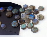 10-12mmLabradorite Octagon Cabochons, Labradorite Flat Back Cabochons