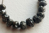 4-5mm Black Rough Diamond Beads 0.5mm Hole Drilled For Jewelry (5Pcs To 20Pcs)