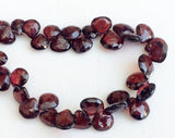 7-9 mm Garnet Beads, Garnet Faceted Heart Briolettes, Garnet Stone For Jewelry