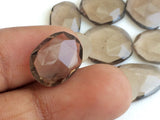 12-18mm Smoky Quartz Cabochons, Smoky Quartz Rose Cut Flat Back Cabs