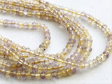 3mm Ametrine Faceted Rondelle Beads, Ametrine Rondelle Beads, Ametrine Faceted