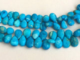 6x8 mm-11x16 mm Chinese Turquoise Faceted Pear Beads, Turquoise Pear Briolettes