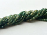 3.5-4mm Green Emerald Shaded Faceted Rondelle Beads, Emerald Faceted Rondelles