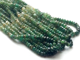 2.5-3mm Green Emerald Shaded Faceted Rondelle Beads, Emerald Faceted Rondelles