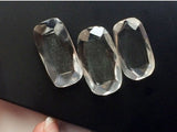 27x15-24x14mm Quartz Crystal Rose Cut Flat Cabochons, Table Cut Crystal Jewelry