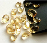 9x11mm - 13x16mm Citrine Cut Stone, Citrine Oval Faceted Cut Stone