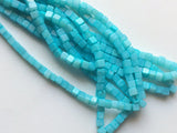 6mm Blue Opal Plain Cube Beads, Blue Opal Plain Box Beads, Opal For Necklace