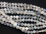 8-9mm Rainbow Moonstone Faceted Coins, Rainbow Moonstone Star Faceted Round