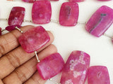 17x19 mm-21x42 mm Pink Solar Quartz, Solar Quartz Rectangle Beads, Drilled