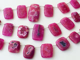 17x19 mm-21x42 mm Pink Solar Quartz, Solar Quartz Rectangle Beads, Drilled