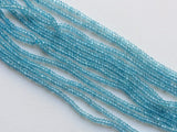 3.5mm Swiss Blue Topaz Coated Faceted Rondelle Beads, TopazCoated Beads
