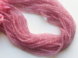3.5mm Pink Topaz Coated Faceted Rondelle Beads, Coated Topaz Faceted Rondelle