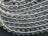 8mm Crystal Quartz Micro faceted Round Beads, Crystal Micro faceted Round Ball