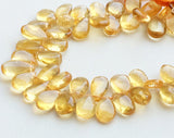 7x11mm-9x14mm Citrine Plain Pear Briolettes, Natural Citrine Plain Pear, Citrine