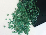 2x3mm - 4x6mm Emerald Plain Cabochons, Oval & Pear Shape Natural Emerald