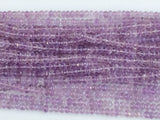 3.5-4mm Pink Amethyst Faceted Rondelle Beads, Pink Amethyst Beads, Pink Amethyst
