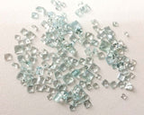 3-6mm Aquamarine Princess Cut Stone, Faceted Loose Aquamarine Square Gems