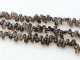 3x5.5mm-4x7mm Smoky Quartz Plain Rough Teardrops, Smoky Quartz Briolettes, 13 In