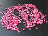 2.5-3mm Ruby Round Cut Stones, Natural Loose Ruby Gems, Faceted Ruby Cut Stones