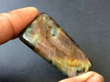 22x42mm Labradorite Plain fancy Cabochon, Rare Purple Fire Labradorite, 1 Pc