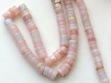 6-8mm Pink Opal Spacer Bead, Pink Opal Plain Tyre Bead, Spacer Bead, Pink Opal