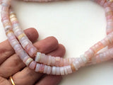 6-8mm Pink Opal Spacer Bead, Pink Opal Plain Tyre Bead, Spacer Bead, Pink Opal