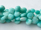 7.5-9.5mm Amazonite Plain Heart Briolettes Natural Amazonite For Necklace