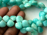 7.5-9.5mm Amazonite Plain Heart Briolettes Natural Amazonite For Necklace