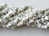 6-9 mm Howlite Beads, Natural Howlite Gemstone, Howlite Chip Beads, Raw Howlite