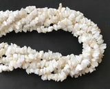 7-10 mm White Opal Chip Beads, Natural Gemstone Chip Necklace Bead, 32 Inch