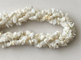 7-10 mm White Opal Chip Beads, Natural Gemstone Chip Necklace Bead, 32 Inch