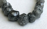 5-8mm Large Dark Gray Round Rough Diamonds, Raw Diamonds, Conflict Free, Natural