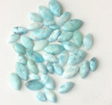 6x12mm - 10x20mm Larimar Plain Cabochons, Original Larimar Smooth Marquise