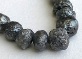 5-8mm Large Dark Gray Round Rough Diamonds, Raw Diamonds, Conflict Free, Natural