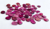 8-10.5mm Pink Tourmaline Plain Raw Slices, 5 Pcs Pink Tourmaline For Jewelry