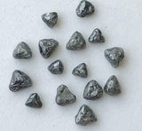 4.5-6.5mm Black Rough Diamond 1 Pc Loose Trillion Diamond For Jewelry