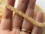 6-7 mm Citrine Plain Wheel Bead, Citrine Plain Tyre Bead, Natural Citrine Plain