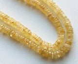 6-7 mm Citrine Plain Wheel Bead, Citrine Plain Tyre Bead, Natural Citrine Plain