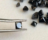 2-2.5mm Black Diamond Sparkling Princess Cut For Jewelry (5Pcs To 20Pcs)