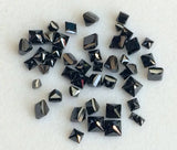 2-2.5mm Black Diamond Sparkling Princess Cut For Jewelry (5Pcs To 20Pcs)